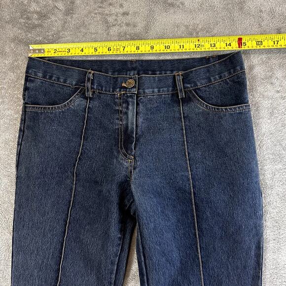 Vintage Forever 21 Jeans Dark Wash Flare Split Hem Women's M Made in USA - Picture 10 of 11